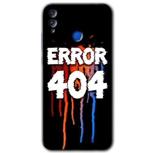 MRCİLETİSİM Honor 8x Kılıf HD Desen Baskılı Arka Kapak + Temperli Cam - 404 Error