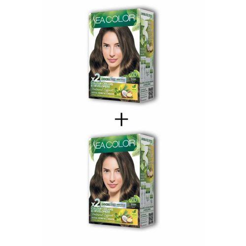 2X2 Tüp Krem Saç Boyası Seti Kumral No:7.0