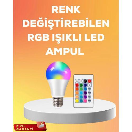 Rgb Uzaktan Kumandalı Led Ampul 16 Renk A Kalite 2025 Model Orijinal