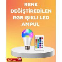 Rgb Uzaktan Kumandalı Led Ampul 16 Renk A Kalite 2025 Model Orijinal