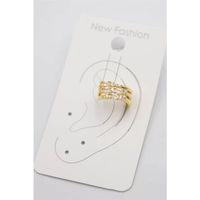 Taşlı Kıkırdak Küpe - Altın