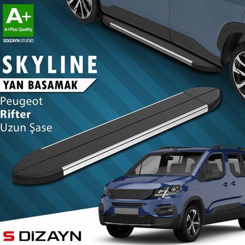 S-Dizayn Peugeot Rifter Uzun Şase Skyline Krom Yan Basamak 213 Cm 2019-2023 A+ Kalite