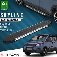 S-Dizayn Peugeot Rifter Uzun Şase Skyline Krom Yan Basamak 213 Cm 2019-2023 A+ Kalite