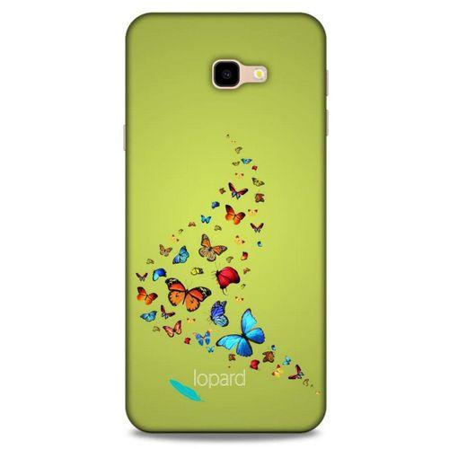 Samsung Galaxy J4 Plus Kılıf Kelebek Etkisi (48) Bumper Kılıf Pembe Yeşil