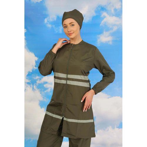 Kadın Tam Tesettür Mayo Haki