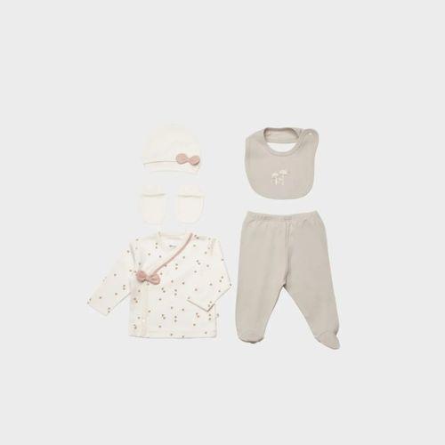 Bibaby Bibaby Biorganic Sweet Lady 5 Parça Hastane Çıkış Seti 62363 Light Beige
