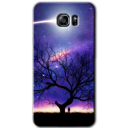 Samsung Galaxy Note 5 HD Baskılı Kılıf + 9D Tam Ekran Koruyucu - Uzay Silüet