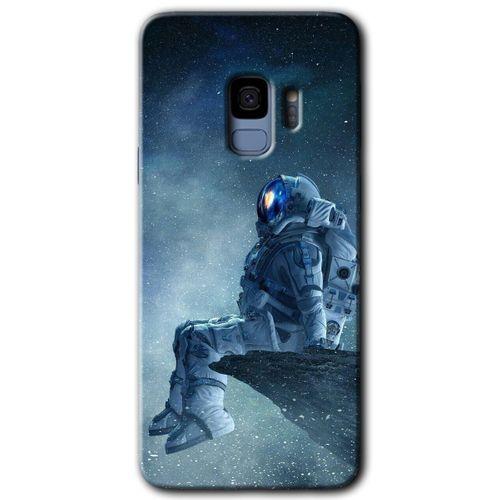 Potkal Hediye Fabrikası Samsung Galaxy S9 HD Baskılı Kılıf + 9D Tam Ekran Koruyucu - Astronot Yalnızlığı