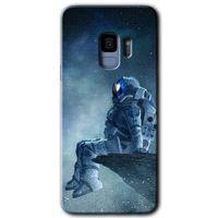 Potkal Hediye Fabrikası Samsung Galaxy S9 HD Baskılı Kılıf + 9D Tam Ekran Koruyucu - Astronot Yalnızlığı