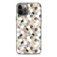 Mermer Desenli (50) Tema Shockproof Kılıf Koyu Gri Apple iPhone 12 Pro Kılıf