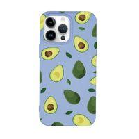 iPhone 14 Pro Max Uyumlu Avokado Desenli Premium Silikonlu Lansman Telefon Kılıfı