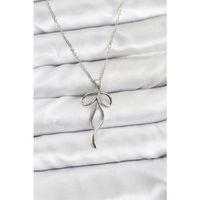 316L Çelik Zincir Gümüş Renk Fiyonk Model Kadın Kolye
