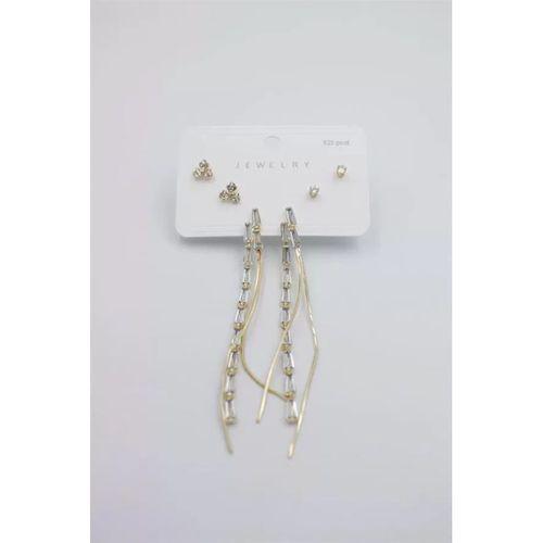 Çoklu Set Küpe - Altın