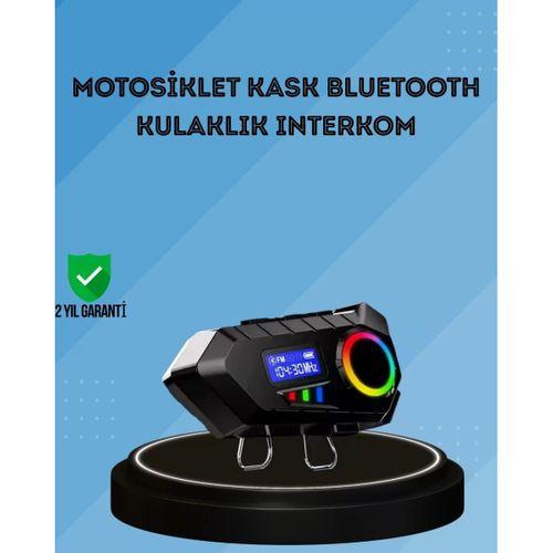 500mah Bataryalı Bluetooth 5.4  İnterkom Led Ekranlı Fm Destekli