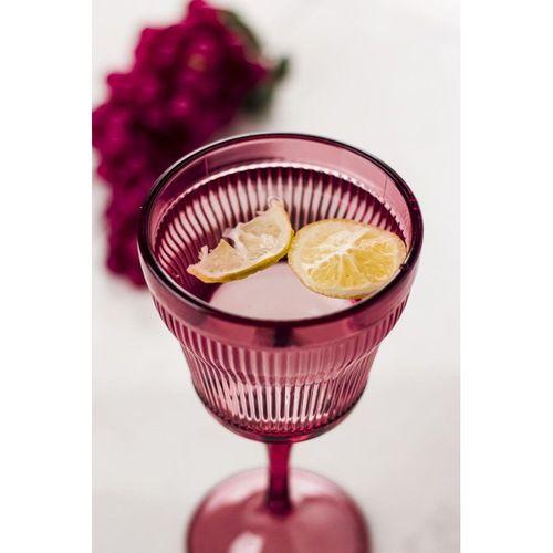 Akrilik Mürdüm 6'lı Kadeh & Su Meşrubat Kahve Yanı Bardağı 300 ml ( Cam Değildir )