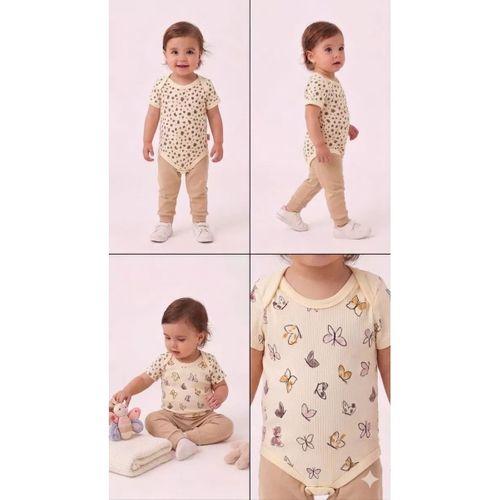 6/18 Ay Baskılı Zıbınlı Penye Bebek Takımı