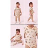 6/18 Ay Baskılı Zıbınlı Penye Bebek Takımı