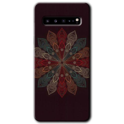 Potkal Hediye Fabrikası Samsung Galaxy S10 Plus HD Baskılı Kılıf + 9D Tam Ekran Koruyucu - Mandala Flower Wal