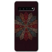 Potkal Hediye Fabrikası Samsung Galaxy S10 Plus HD Baskılı Kılıf + 9D Tam Ekran Koruyucu - Mandala Flower Wal