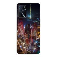Oppo A16 Uyumlu Kılıf Azarbaijan (33) Hybrid Kılıf Kuleler Gece