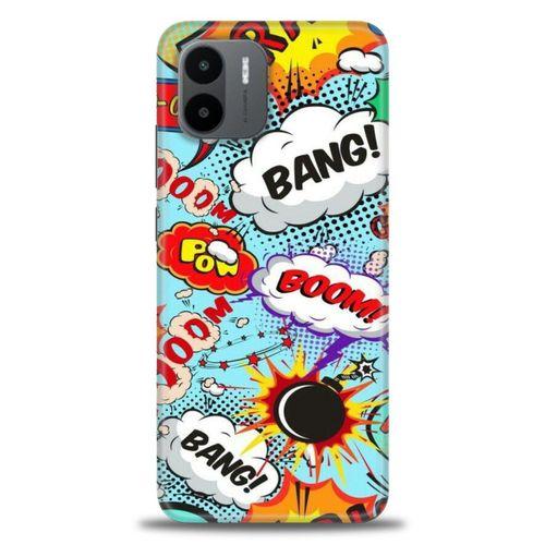 Xiaomi Redmi A1 Kılıf HD Baskılı Kılıf - Bang Boom + Tam Ekran Koruyucu