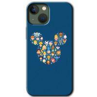 iPhone 13 Kılıf HD Desen Baskılı Arka Kapak + Temperli Cam - Mickey