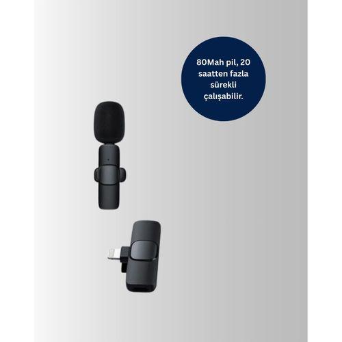 2’li Kablosuz Yaka Mikrofonu İphone İçin Profesyonel Video Ses