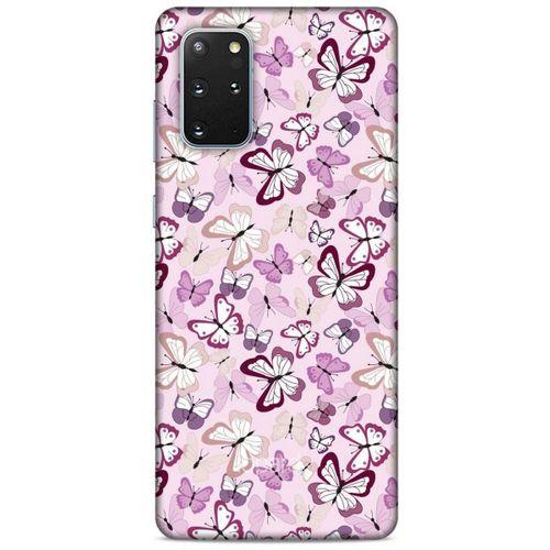 Samsung Galaxy S20 Plus Kılıf Kelebek Etkisi (2) Kabı Mor Beyaz