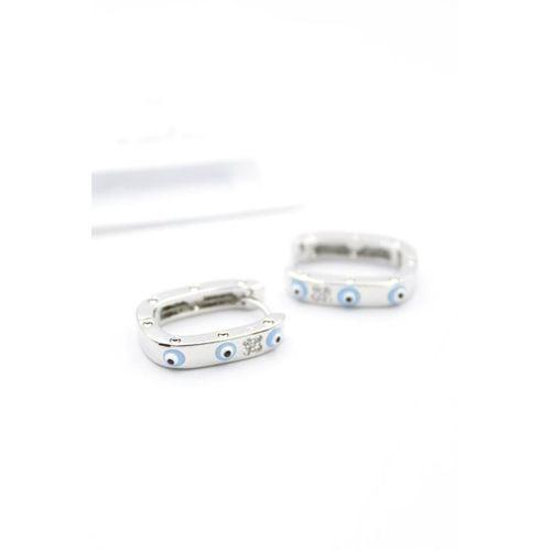 Mineli Halka Küpe - Gümüş