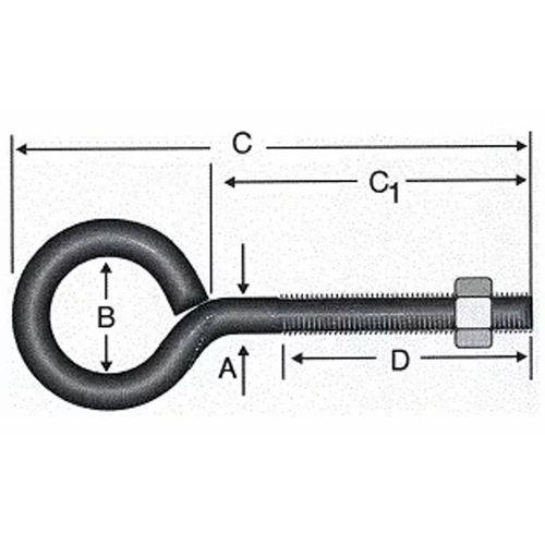 Kapalı Metrik Kanca M5 / 21x80 - 100 Adet