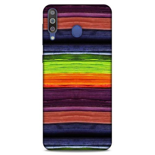 Lopard Samsung Galaxy M30 Uyumlu Kılıf Wood'X (27) Tasarımlı Kılıf Baskılı