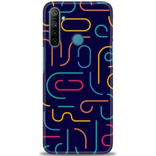 Realme 6i Kılıf HD Baskılı Kılıf - Renkli Çubuklar + Tam Ekran Koruyucu