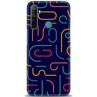 Realme 6i Kılıf HD Baskılı Kılıf - Renkli Çubuklar + Tam Ekran Koruyucu