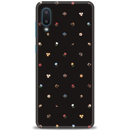 Samsung Galaxy A02 Kılıf HD Baskılı Kılıf - Flower + Tam Ekran Koruyucu