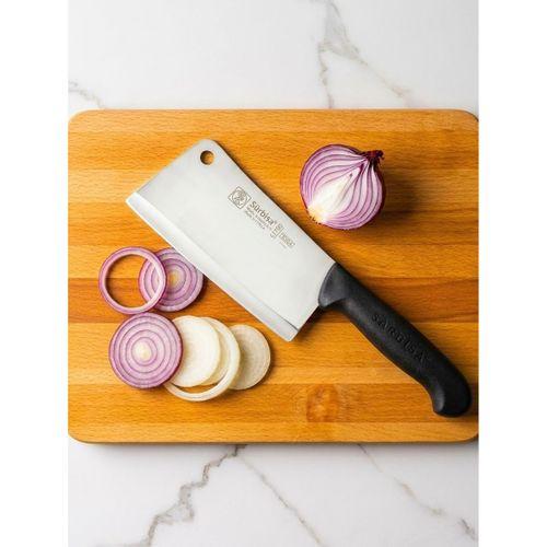 Sürmene Et Tavuk Kemik Soğan Doğrama Satırı 34 cm Çelik Mutfak Keskin Satır Sürbisa 61701