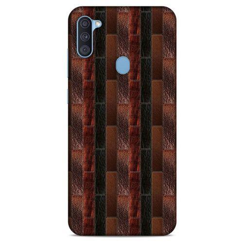 Samsung Galaxy A11 Kılıf Patchwork (8) Baskılı Kılıf Siyah Kahverengi