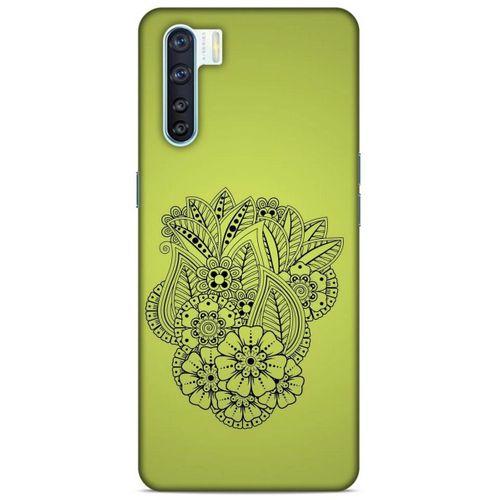 Lopard Oppo A91 Uyumlu Kılıf Tattoo's (40) Fit Silikon Kılıf Çiçek Dövmesi