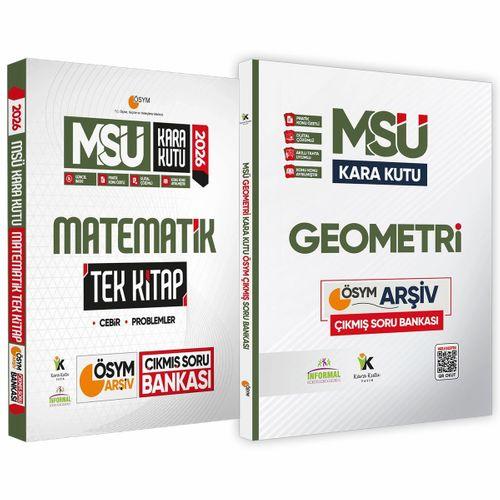 2026 MSÜ Kara Kutu TEK KİTAP Matematik ve Geometri ÖSYM Çıkmış Soru Bankası 2li SET Konu Özetli