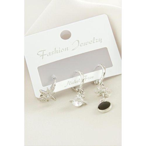 3 Adet Yıldız Zirkon Taşlı Küpe