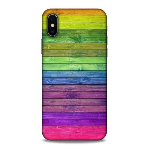 Lopard Apple iPhone XS Uyumlu Kılıf Wood'X (26) Tpu Silikon Kılıf Desenli