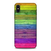 Lopard Apple iPhone XS Uyumlu Kılıf Wood'X (26) Tpu Silikon Kılıf Desenli