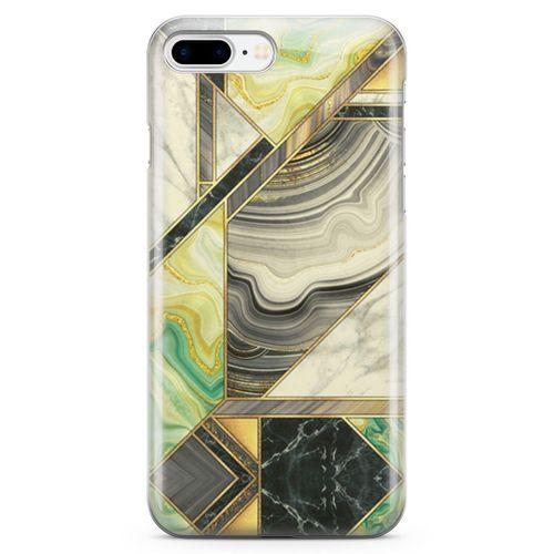 Apple iPhone 8 Plus Kılıf Vintage Mermer Arka Kapak Koruma Desenli Full Koruyucu