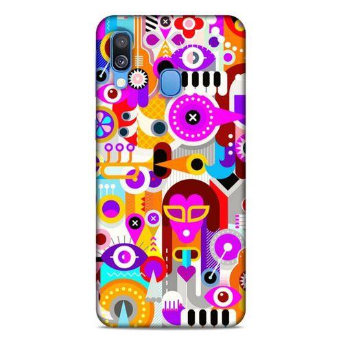 Lopard Samsung Galaxy A40 Uyumlu Kılıf Soyut Sanat (20) Desenli Koruyucu Kılıf