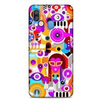 Lopard Samsung Galaxy A40 Uyumlu Kılıf Soyut Sanat (20) Desenli Koruyucu Kılıf