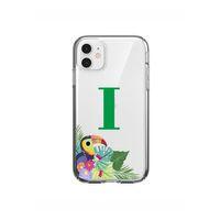 Yeşil Papağan I Harfli iPhone 11 Şeffaf Kılıf