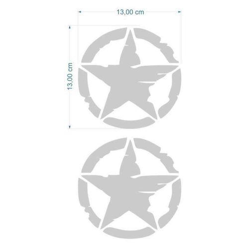 SEVGENT Skm Army Yıldız 13 X 13 Cm Gri Sticker 2 Li