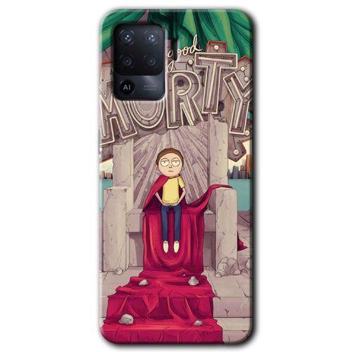 Oppo Reno 5 Lite Kılıf HD Desen Baskılı Arka Kapak + Temperli Cam - Morty