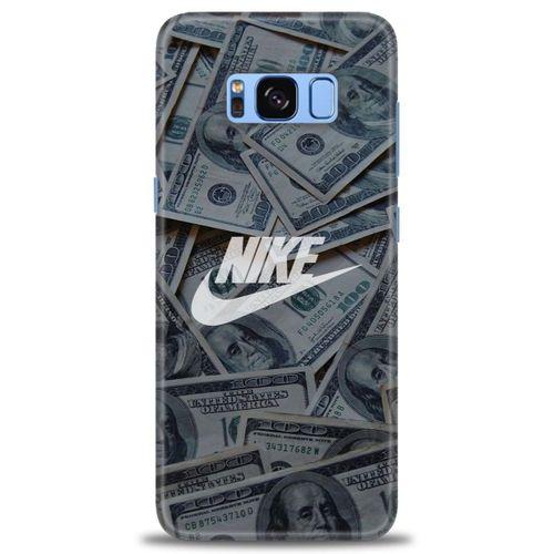 Samsung Galaxy S8 Plus Kılıf HD Baskılı Kılıf - Nike Dolar + Tam Ekran Koruyucu