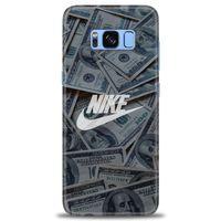 Samsung Galaxy S8 Plus Kılıf HD Baskılı Kılıf - Nike Dolar + Tam Ekran Koruyucu