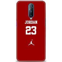 Oppo RX17 Pro Kılıf HD Baskılı Kılıf - Jordan Kırmızı + Tam Ekran Koruyucu